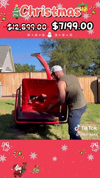 MechMaxx Twin-Cylinder Wood Chipper for Efficient Shredding