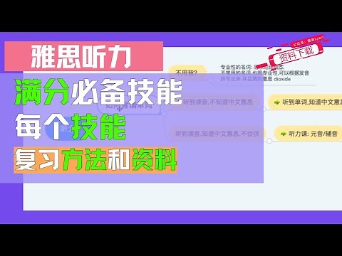 雅思听力满分_必备技能，每个技能复习方法和资料