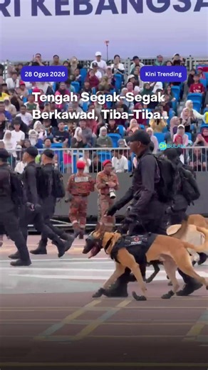 Alamak tertanggal pulak… Comel betul 🤣 Video: Zuhairi #ohbulan #kinitrending #k9 #kawad #merdeka