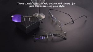 LifeArt Blue Light Blocking Computer Reading Glasses,Men's and Women's Rimless Frame (Silver, +1.50 Magnification)