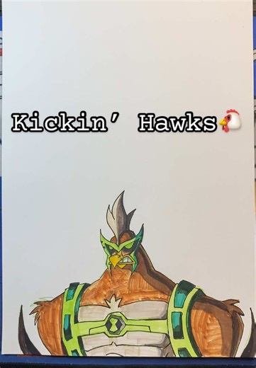 How to Draw Kickin' Hawk from Ben 10 Omniverse