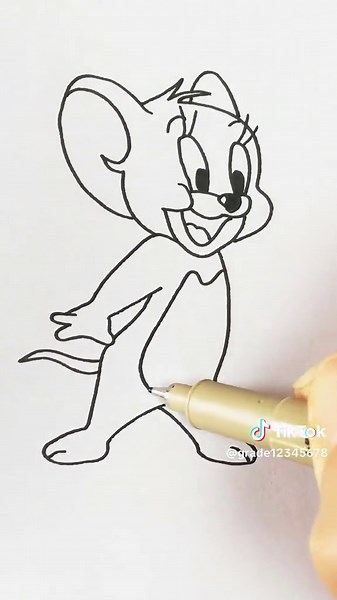 How to Draw a Simple Jerry - Easy Drawing Tutorial