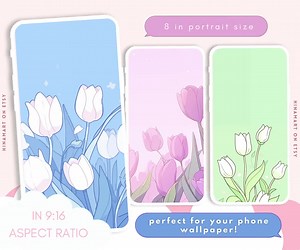 Tulips Flowers Desktop Wallpaper Pastel Tulip Flower Art Desktop Aesthetic Floral Beautiful Wallpapers 4k Cute Garden Whimsical Wallpaper - Etsy
