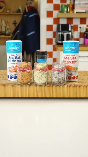 This one is for all the cooking geeks like myself, we are going to be making 3 different kinds of flavoured salts using Windsor fine sea salt! These are the perfect pantry item to have to take your home cooking to the next level. We are going to be adding herbs, spices along with the zest of citrus and toss it into the oven on low for 10 minutes! Once the salts are mixed we can store in a small mason jar. I love having many different flavoured salts in my pantry to be able to experiment with fla