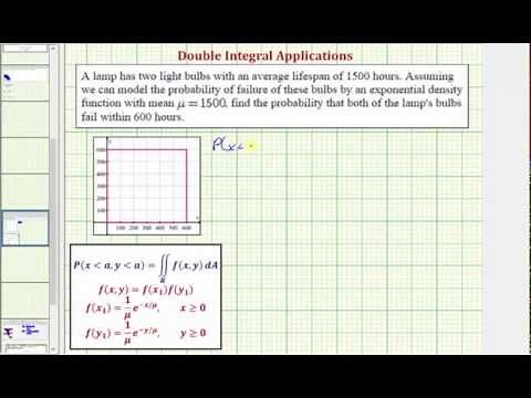 Double Integrals - Find a Probability Using the Exponential Density Function