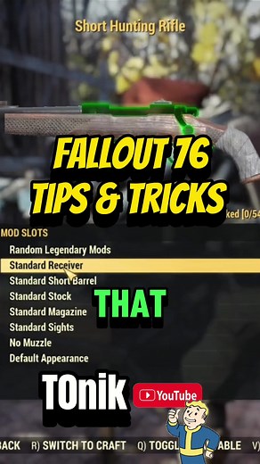 Fallout 76 Tips and Tricks #fallout #fallout76 #bethesda #gaming T0nik (source) https://youtu.be/H7Wd6NfFhOQ?si=ShmpEV86PnrFrA-0