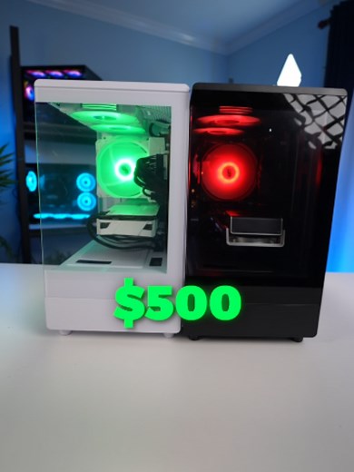 $500 AMD vs Intel FPS Test… 😳 #gaming #budgetpc #budgetsetup #pcbuild | amd vs intel pc