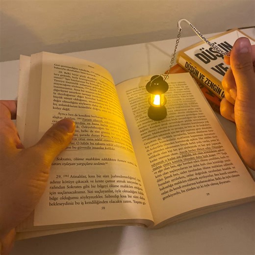 Lantern Bookmark With LED Reading Light, Gift for Book Lovers - Etsy