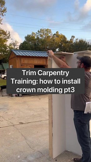 Trim carpentry training: how to install crown molding part 3. #diy, #remodel | The Home Building and Remodeling Show