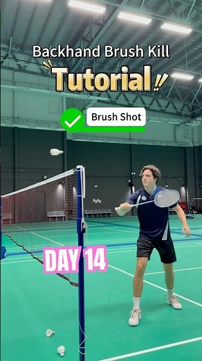 Backhand Brush Kill for Beginner | Badminton Tutorial #badminton #badmintonskills #badmintontraining