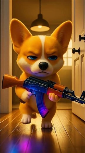 😱🐶 The Corgi With a Glowing AK47 – You Won’t Believe This! 🔫✨#ai #corgi #CorgyStorys