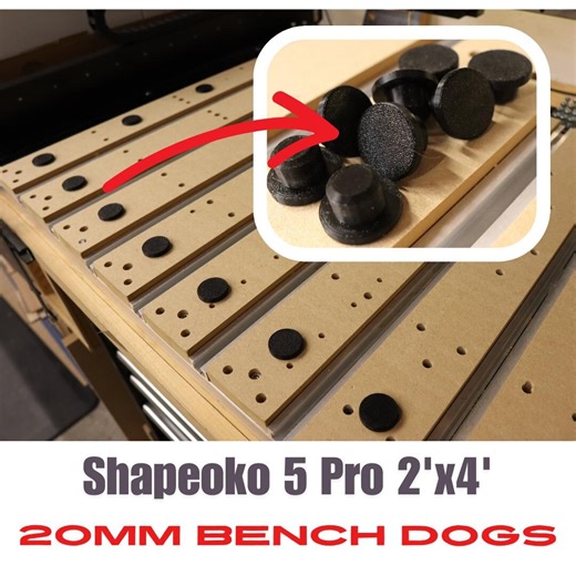 20mm Bench Dogs - Spoil Board Accessory for Shapeoko Pro/foxalien (set of 10) - Etsy