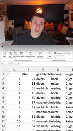 Excel Zeile und Spalte fixieren #Excel #daten #tutorial