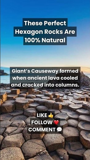 Wait… These Rocks Are Naturally Hexagonal? 🤯🪨 #naturefacts