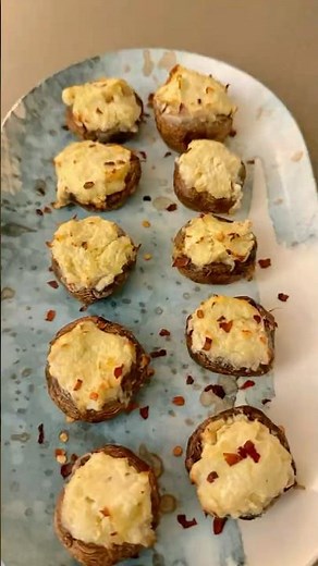 Air fryer Mini portobello mushroom appetizer👇#food #cooking #recipe #dinner #quickmeals #foryou