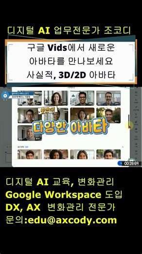 Meet new avatars in Google Vids: Realistic, 3D/2D avatars