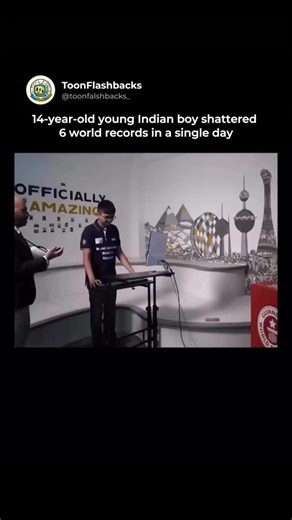 ToonFlashbacks | In February 2025, a 14-year-old math prodigy from Maharashtra, India, named Aaryan Shukla, left the world in awe by shattering six Guinness... | Instagram