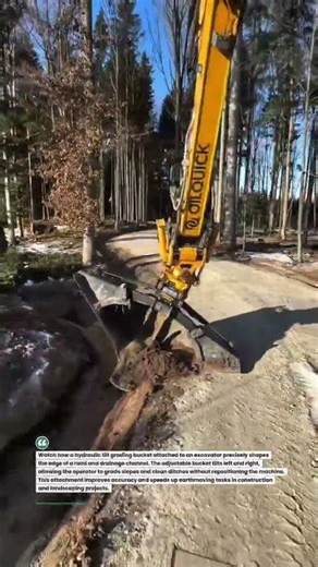 Excavator Tilt Grading Bucket Working on Road Edge #Excavator #Construction #HeavyEquipment