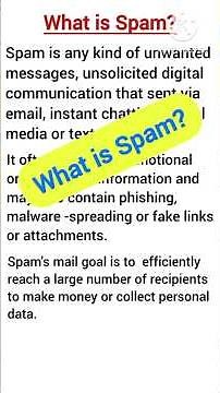 what is Spam in computer||Explain spam|| #computer #computerknowledge
