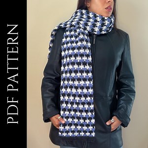 PDF File for Tunisian Crochet Pattern (english), Trinity Scarf, Pictures and Video Tutorials Included, Crochet Scarf Pattern - Etsy