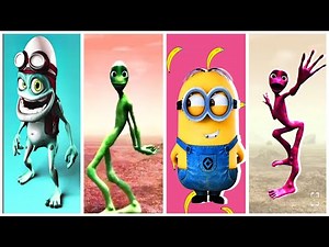 Challenge Crazy frog🩵 VS Green alien 💚 VS Minions 💛 VS Green alien dance 👽💚