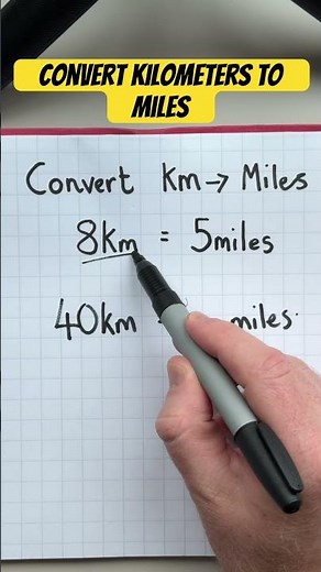 Convert kilometers to miles #maths #education #convertkilomterstomiles