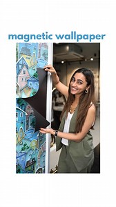 1️⃣ The most creative way to hide those not-so-pretty corners! 2️⃣ Perfect if you like switching up your backdrop often. 3️⃣ DIY-friendly — give your space a total makeover in minutes! If you’re doing up your home, renting, or just love changing things up — this one’s for you. This magnetic wallpaper by @designwalls.hyderabad is pure genius — no tools, no mess, no stress. Just stick the base once and keep swapping designs whenever you want. Call them directly at 91 7675006350 outfit: @obleka.in 