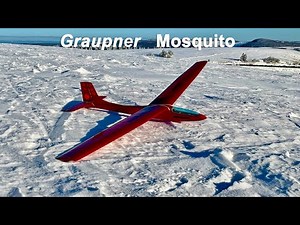 Graupner Mosquito im Schnee an der Wasserkuppe