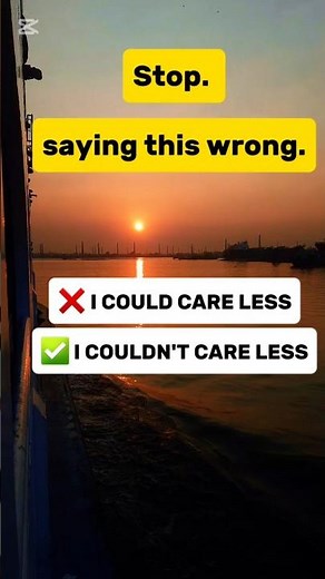 "I Could Care Less” vs “I Couldn’t Care Less” – Which One Is Actually Correct? #shorts #learn #speak