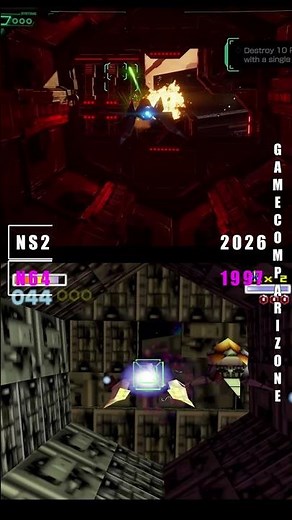 I think N64 did as much as possibe - Star Fox sector x Switch 2 vs Nintendo 64 #comparison #shorts