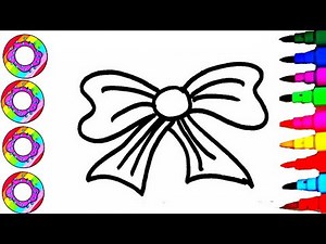 How to Draw Girls Bow Stop Motion l Rainbow Bow Coloring Pages l Disney Brilliant