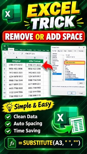 Stop Fixing Spaces Manually in Excel! 🤯