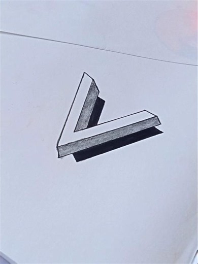 🔥😱 3d drawing letter 'V' 🤯#drawing #art #3ddrawing #viral #satisfying #opticalillussion