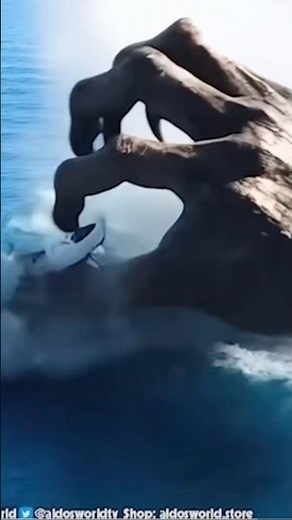 THE HAND SEA MONSTER DESTROYS ANOTHER SHIP!! #handseamonster #seacreature #scary