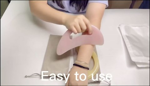 AICNLY Large Gua Sha Massage Tool, Lymphatic Drainage Massager, Muscle Scraping Massage Tools, Body Sculpting Anti Cellulite Tools for Man and Women (Pink)