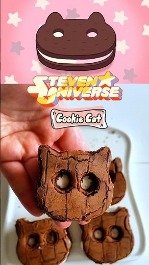 How to make Cookie Cat from Steven Universe #animationfood #starlight #cookiecat #stevenuniverse