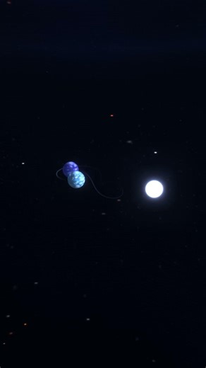 Three‑Body Gravity Simulation #4k #ambient #background #calm #relaxing #simulation #space