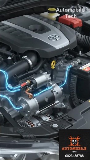 How Starter Motor Start Engine #automobile #mechanic #startermotor #shorts #animation #ai