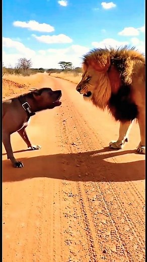 What Happens When a Pitbull Meets a Lion in the Wild?