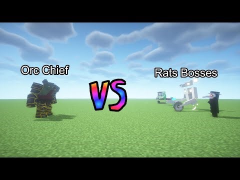 Orc Chief vs Rats Bosses | Minecraft Mob Battle