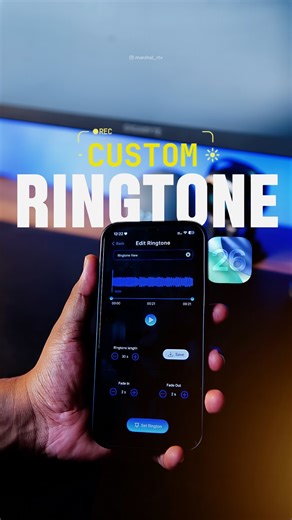 Marshal on Instagram: "Set Custom Ringtone fir Free on iPhone 🔥😎 Follow for more videos #techreels #iphone #reels #instagramfeed"
