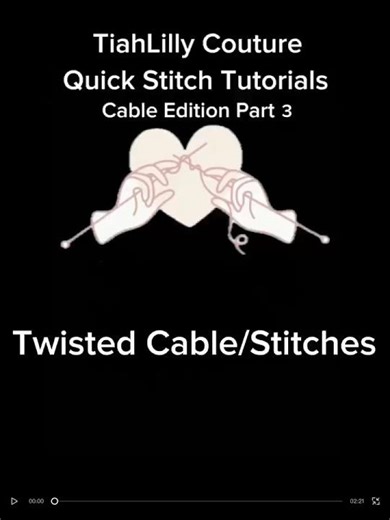 How to knit a twisted cable/stitch 🧶 Quick Stitch Tutorials: Cable Edition ✨ #knitting #knit
