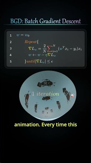 Why Batch Gradient Descent Is So Slow #GradientDescent#BGD#SGD#LinearRegression #manim