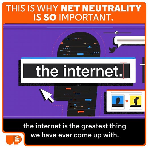 Here's why net neutrality matters to you. 🇺🇸 🗽 📲 💻 And here's how you can help protect it: www.battleforthenet.com (via Fight For The Future) | Upworthy
