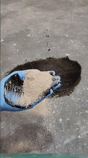 Cleaning oil from concrete shop floors, tried it all, but always resort back to this trick. 🎩 🪄