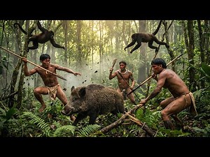 A Day Living Like Native Americans: Hunting Giant Wild Boars & Monkeys