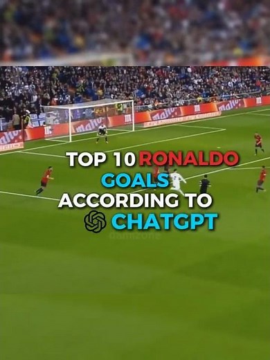 Top 10 Ronaldo goals according to ChatGPT (Part 1)#shorts #football