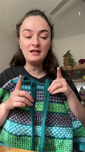 Here’s my steeking process on the sweater I knit my son! #knitters | knitting