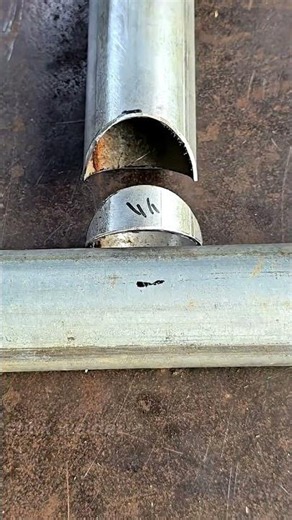 round pipe good technique cutting ideas #welding #welder #welders #indiastickwelder