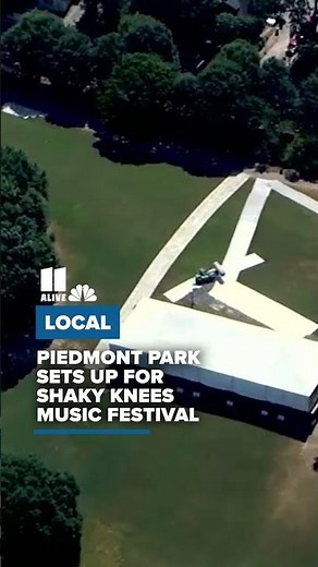 Piedmont Park set up for Shaky Knees